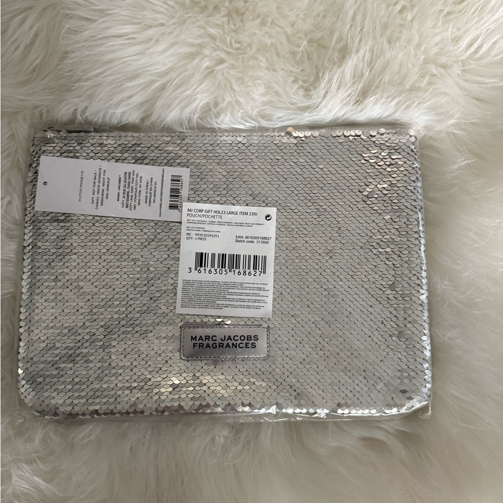 Marc Jacobs Silver Fragrance Pouch